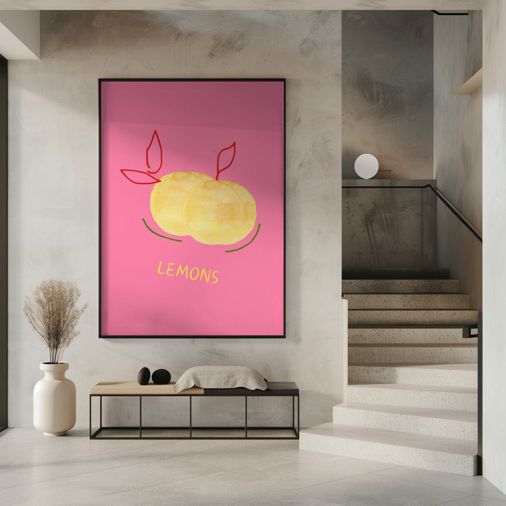 Lemons in Pink | Poster