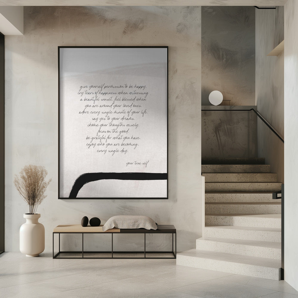 Give Yourself Permission To Be Happy | Poster