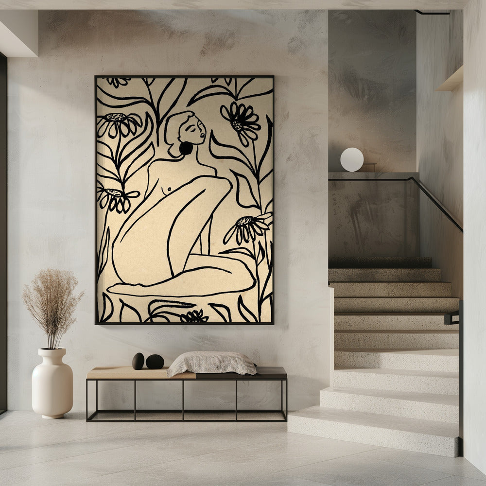 Girl In Sunflower Field | Poster