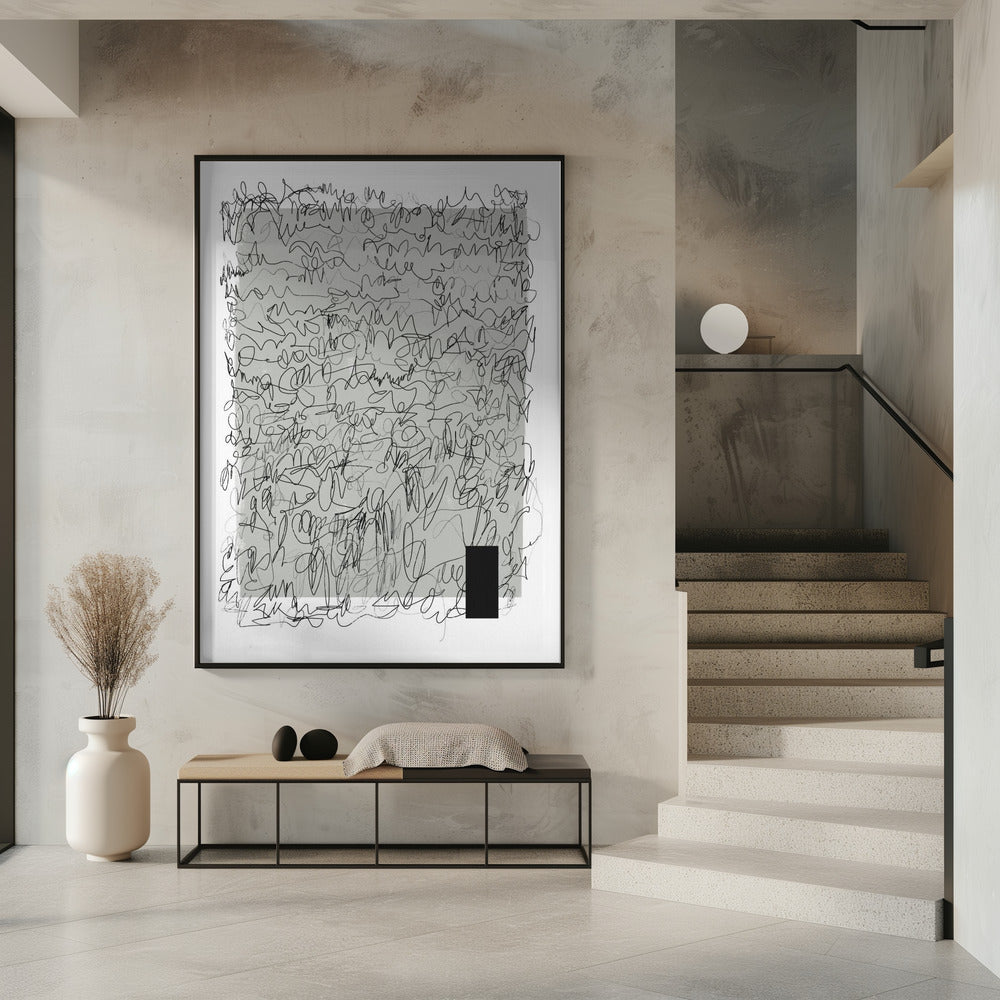 Intricate Scribbles On A Muted Background | Poster