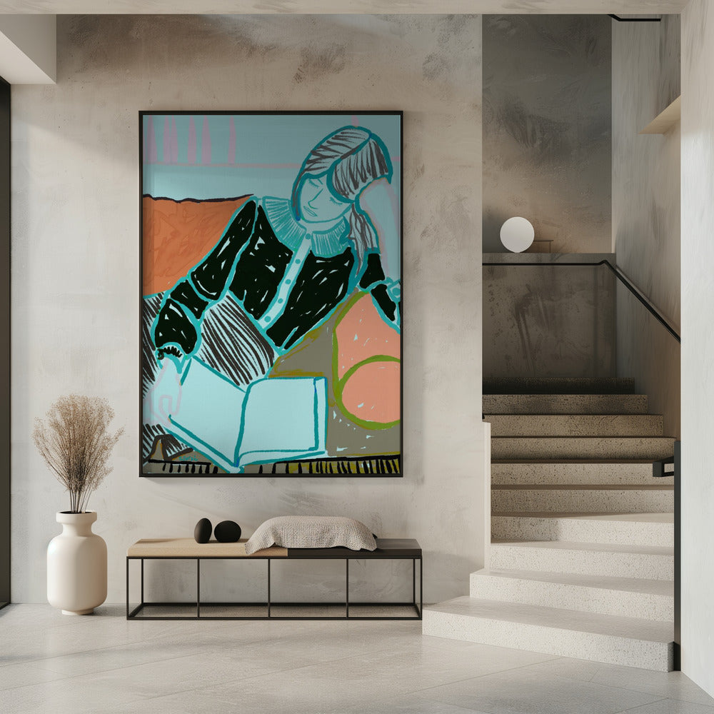 Lady reading | Poster