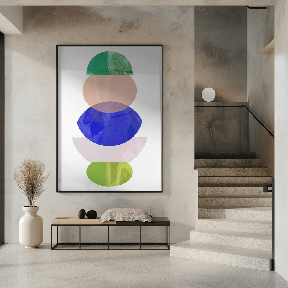 Coloured Shapes Stack 1 | Poster