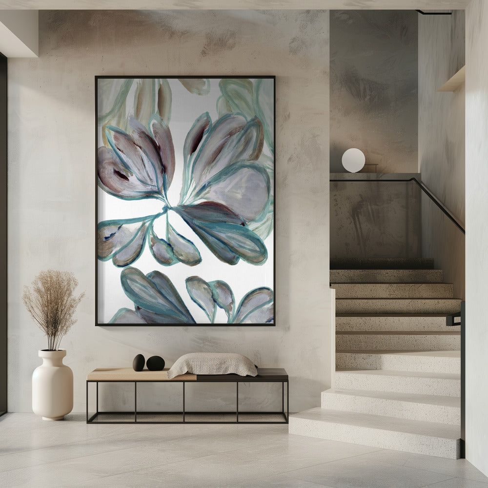 Aqua Floral 2 | Poster