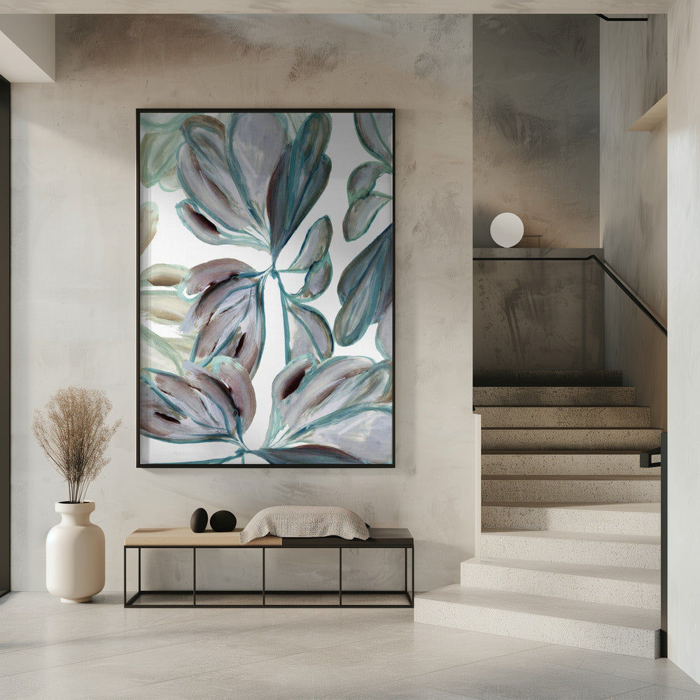 Aqua Floral 3 | Poster