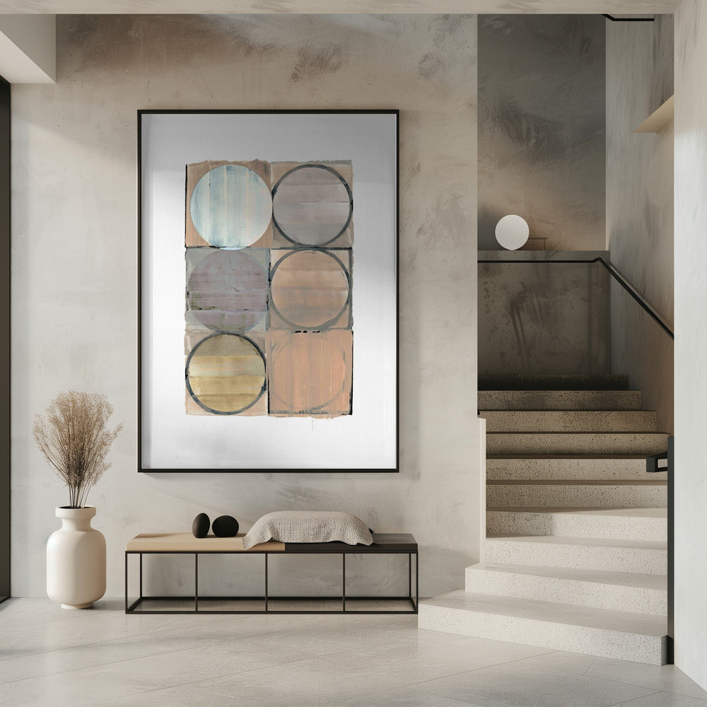 Circles In Squares No 3 | Poster