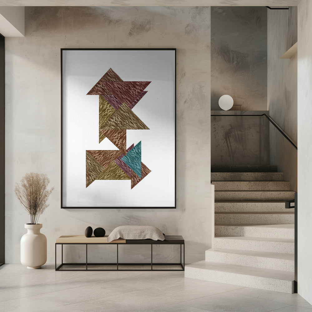 Mocha Textural Abstract 1 | Poster