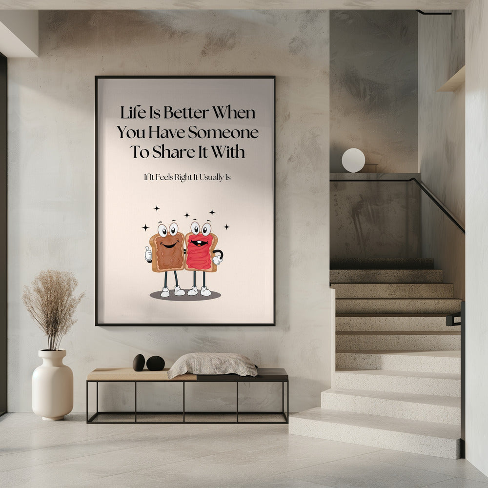 Cartoon Toast With Jam | Poster