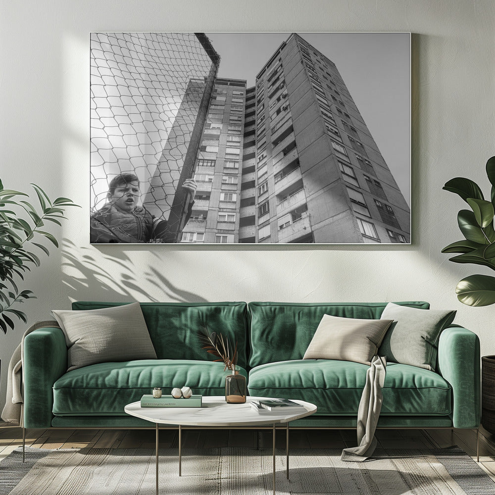 The boy behind the fence | Canvas