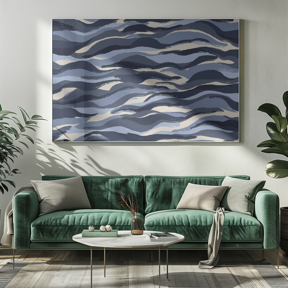 Waves of Indigo | Canvas