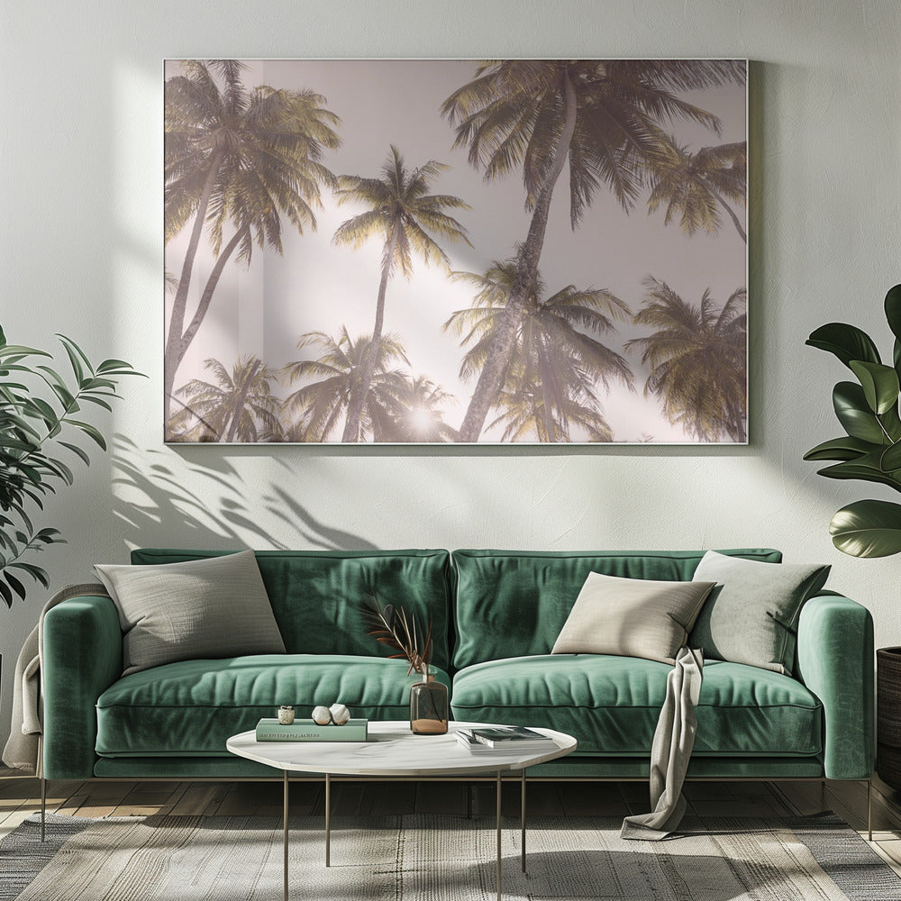 Blush Palm Trees | Canvas