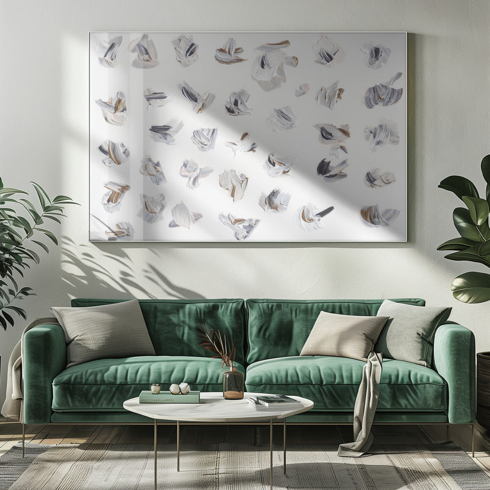 Dynamic Brushstrokes in Neutral Tones | Canvas