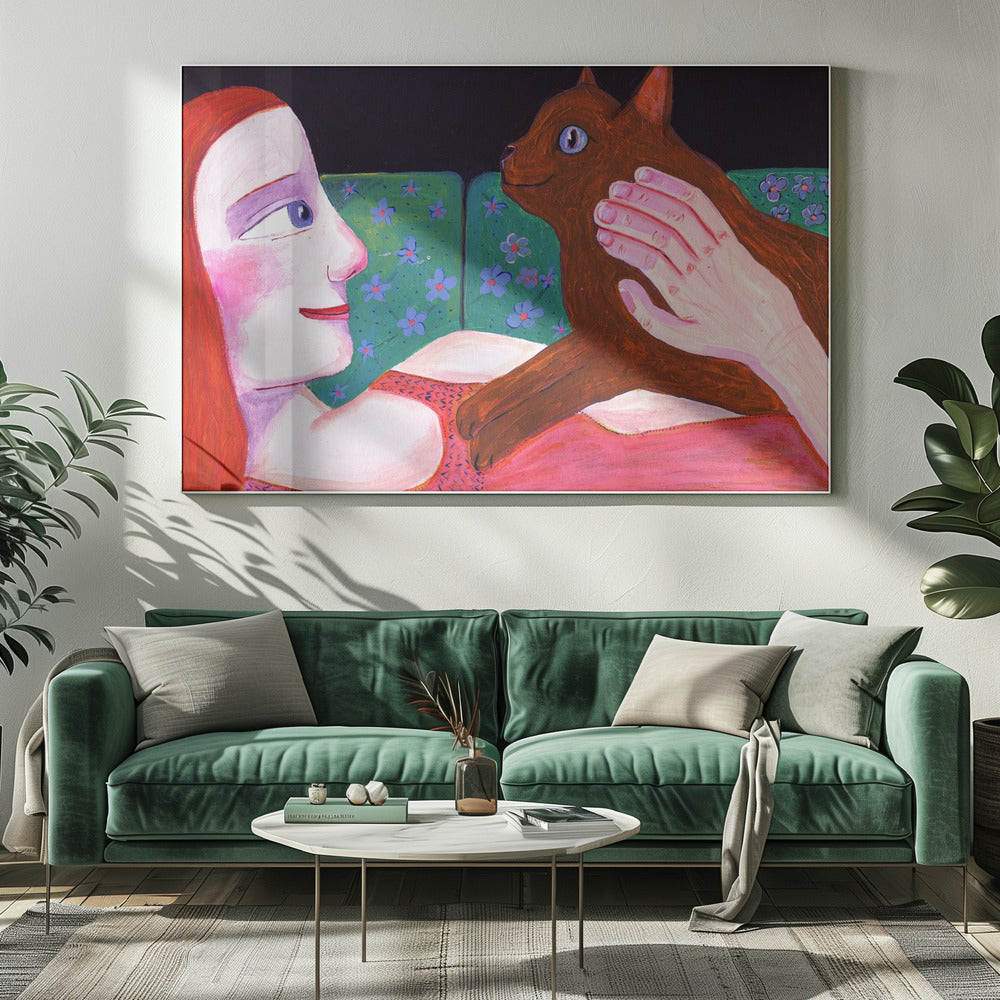 Cat Lover Red | Canvas