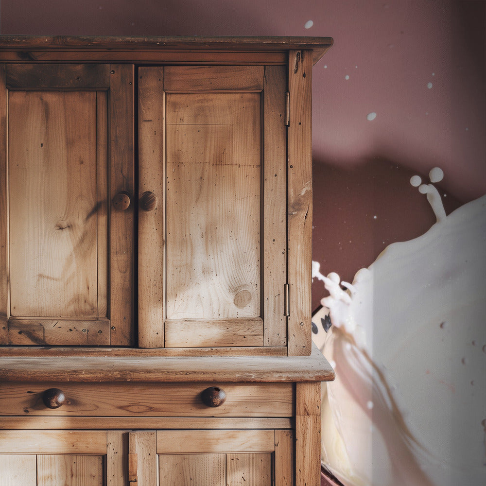 Strawberry fall into the milk trap | Wallpaper