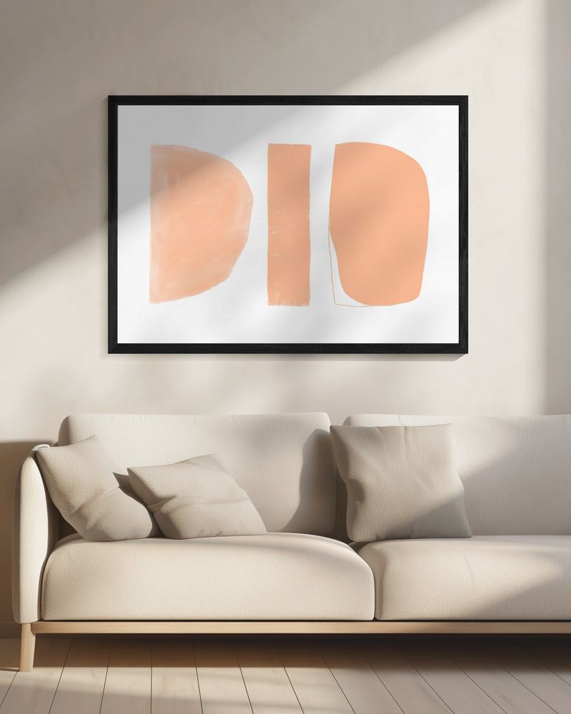 Abstract Shapes Peach | Canvas