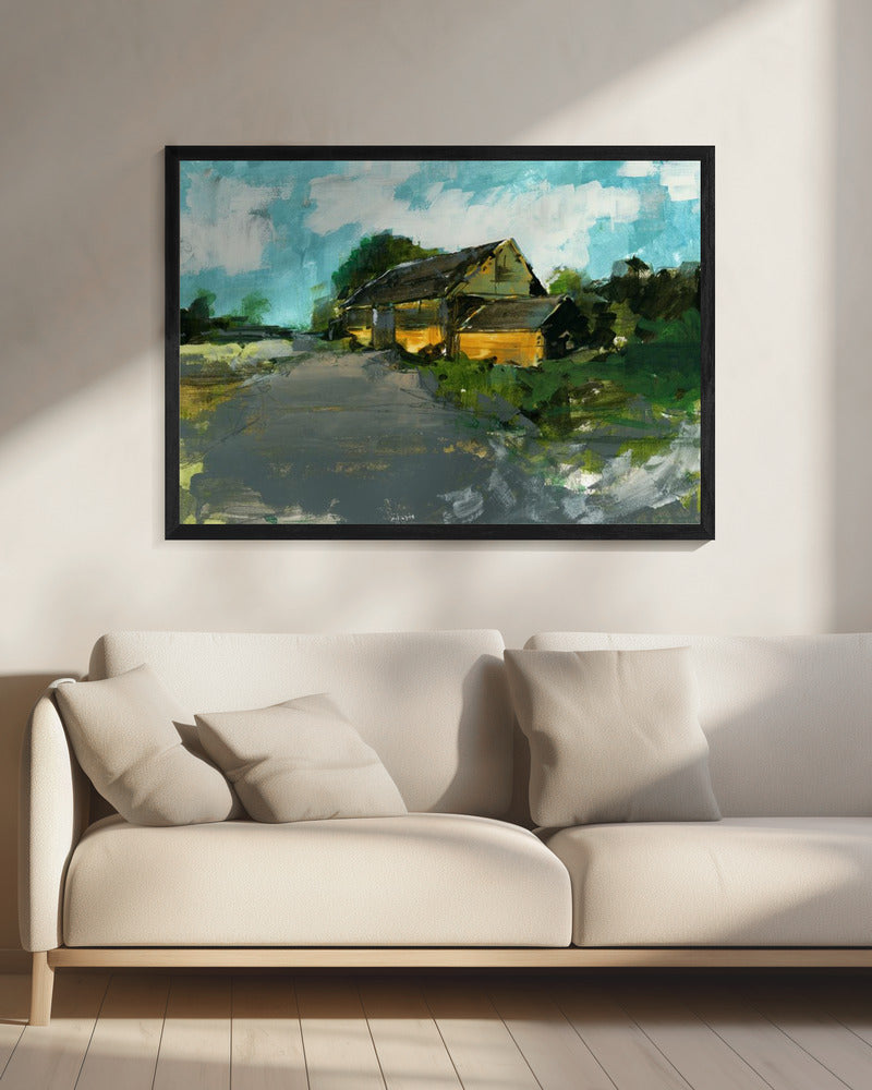 Country Barn Landscape 1 | Canvas