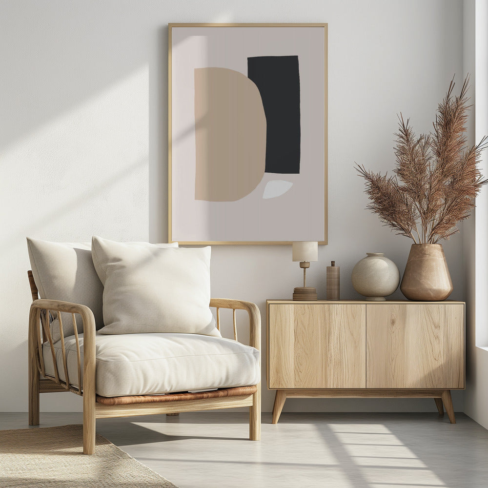 Geometric Shapes In Neutral Tones | Poster