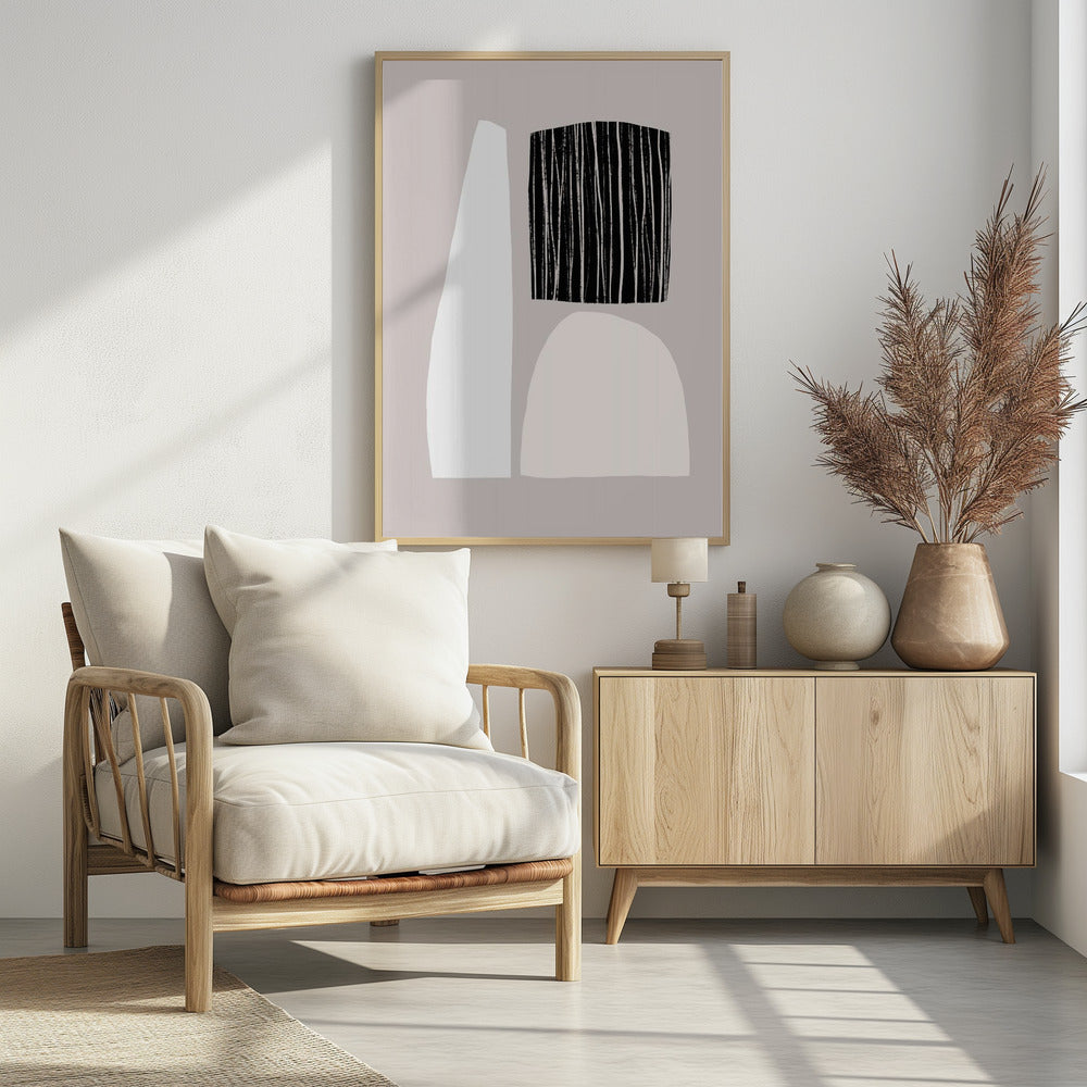 Geometric Shapes In Neutral Tones | Poster