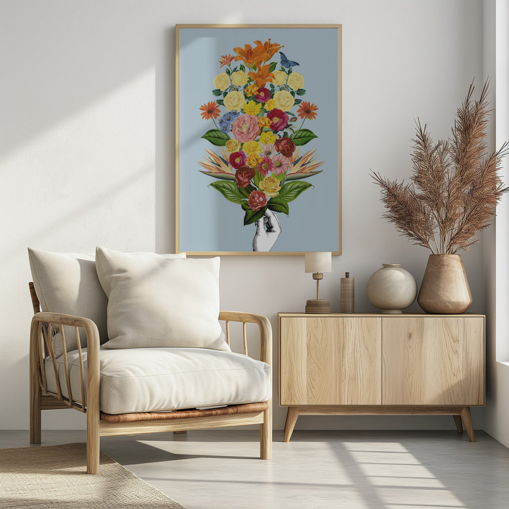 Botanical blue bouquet | Poster