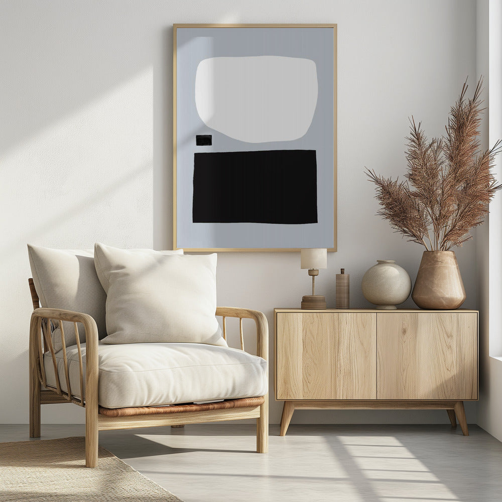 Geometric Shapes In Black And White | Poster