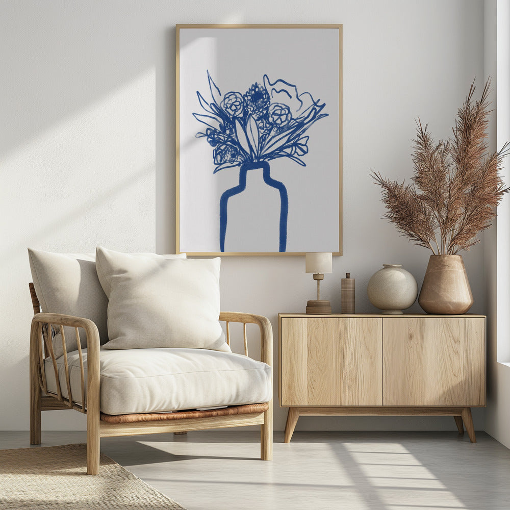 Blue Vase Bouquet | Poster
