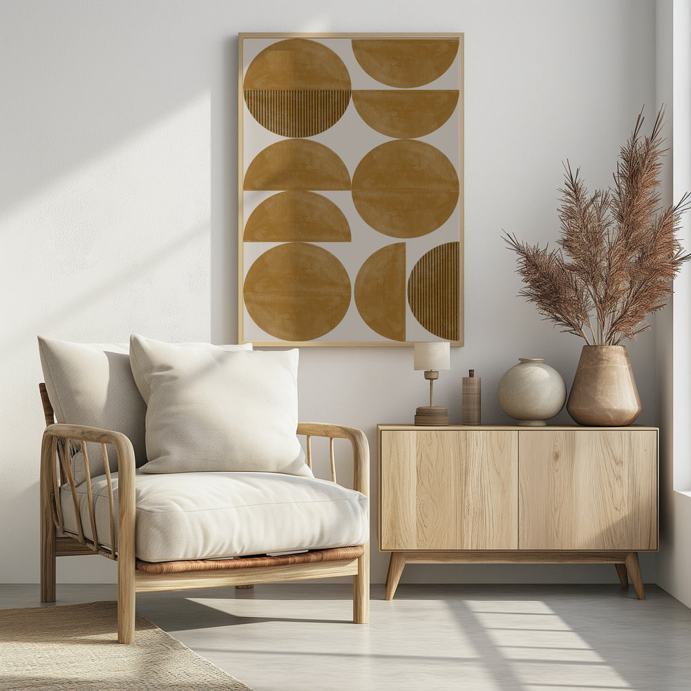 Golden Geometric Rhythm | Poster