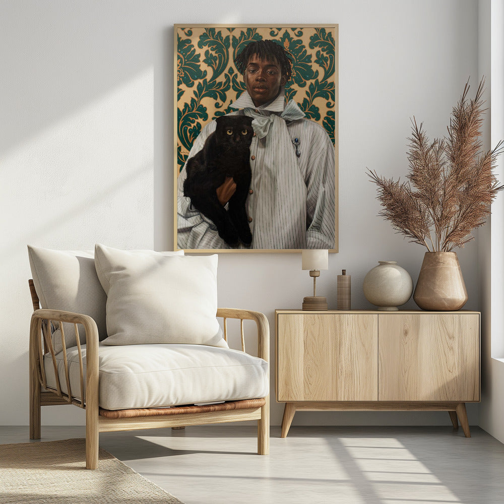 Gentleman with Cat | Poster