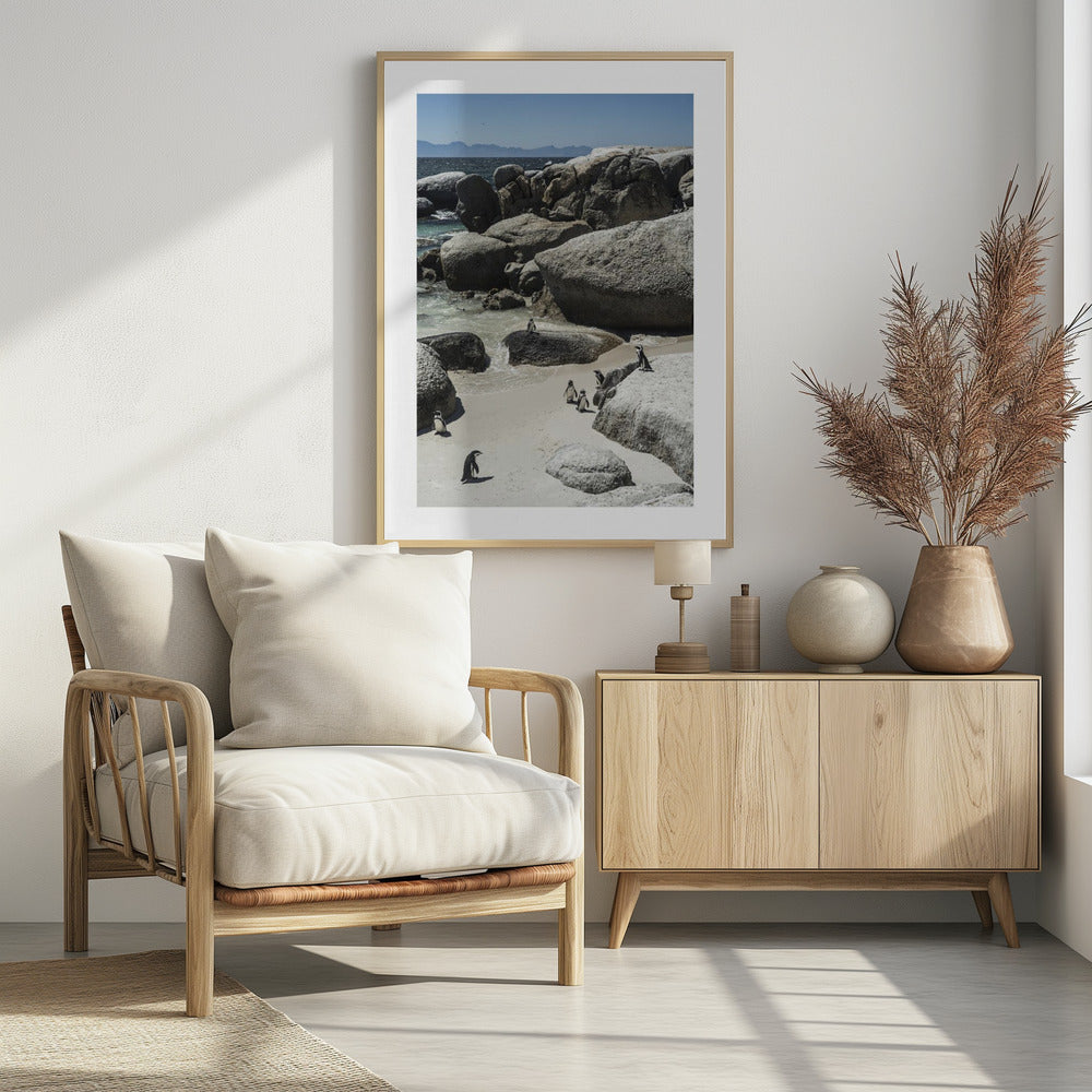Penguins&#039; Coastal Stroll | Poster