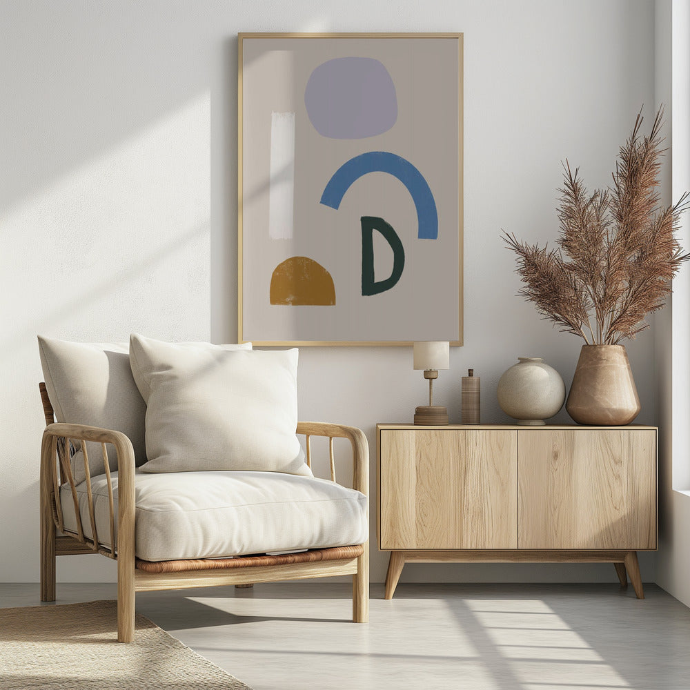 Minimalist Shapes in Muted Colors | Poster
