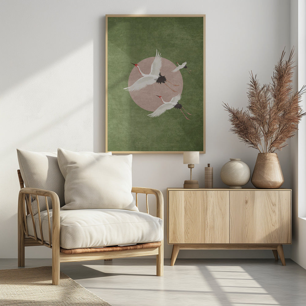 Cranes in Flight | Poster