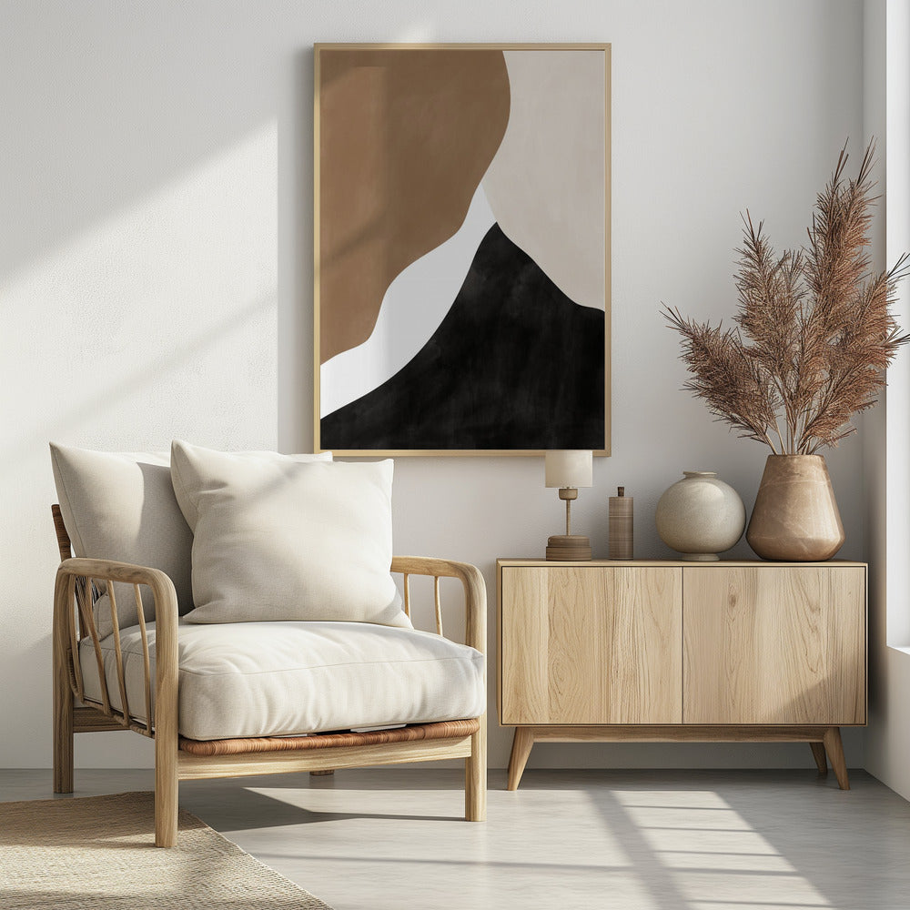 Abstract Beige and Brown Art | Poster
