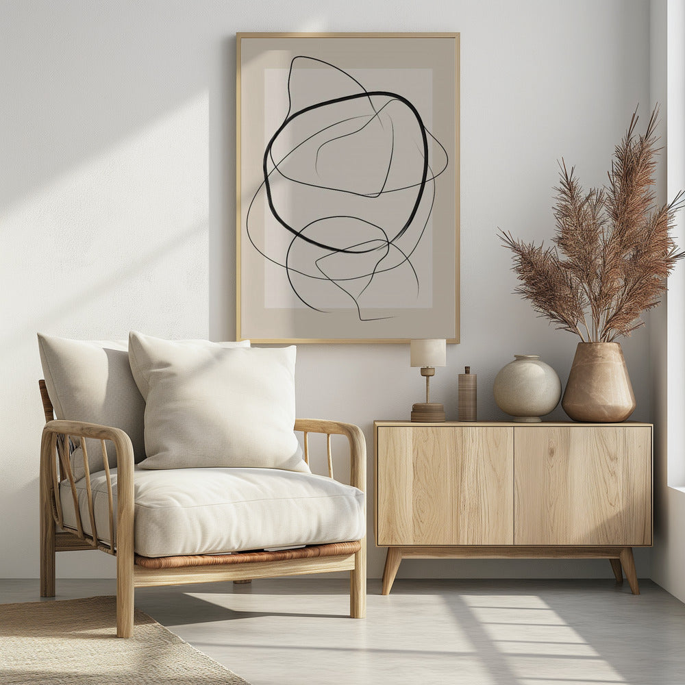 Soft Abstract Lines Art | Poster