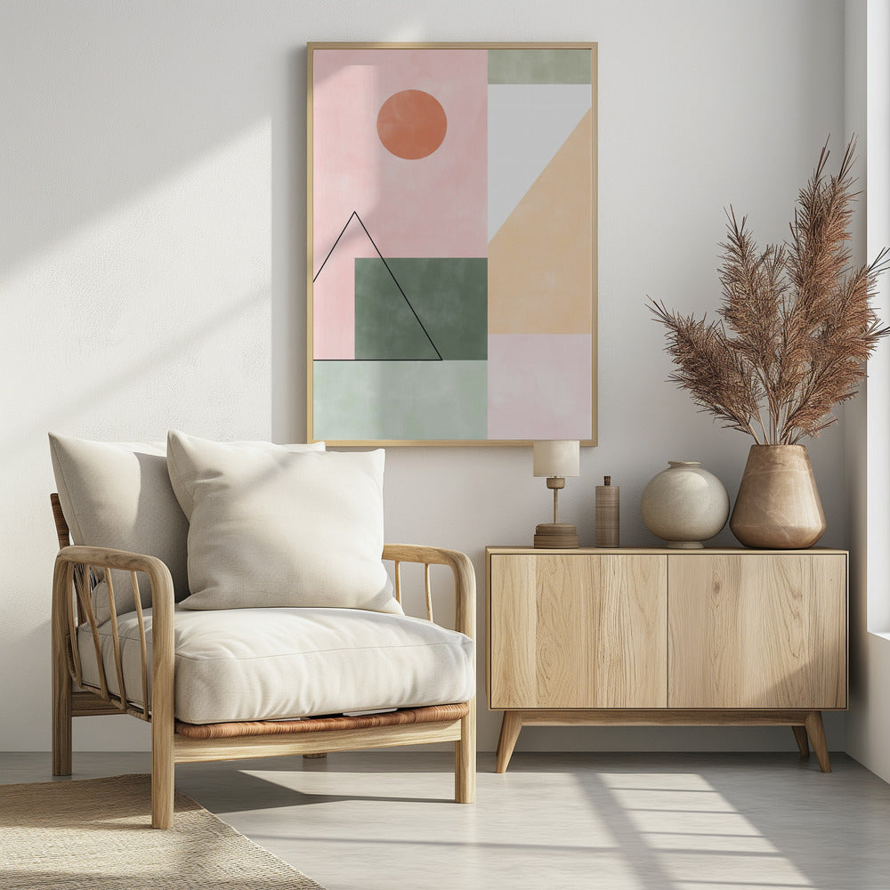 Pastel Tones With Minimalist Shapes | Poster