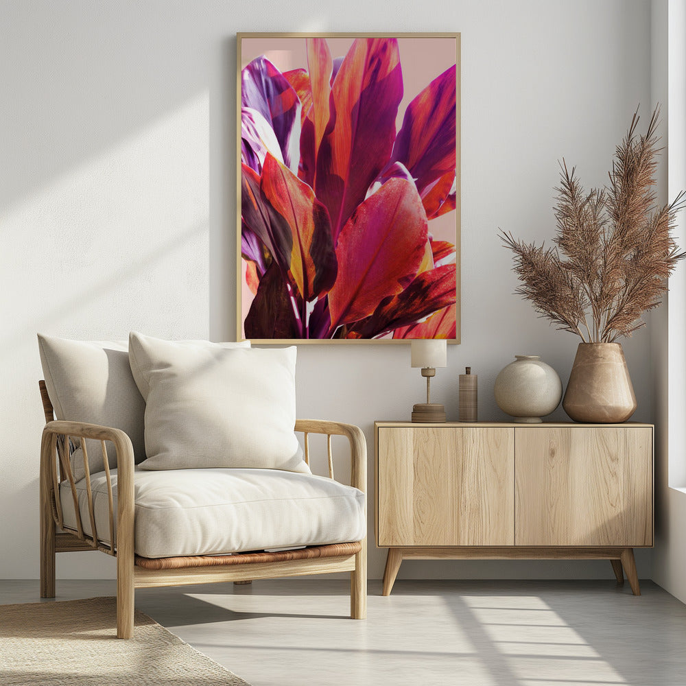 Fuchsia Leaves I | Poster
