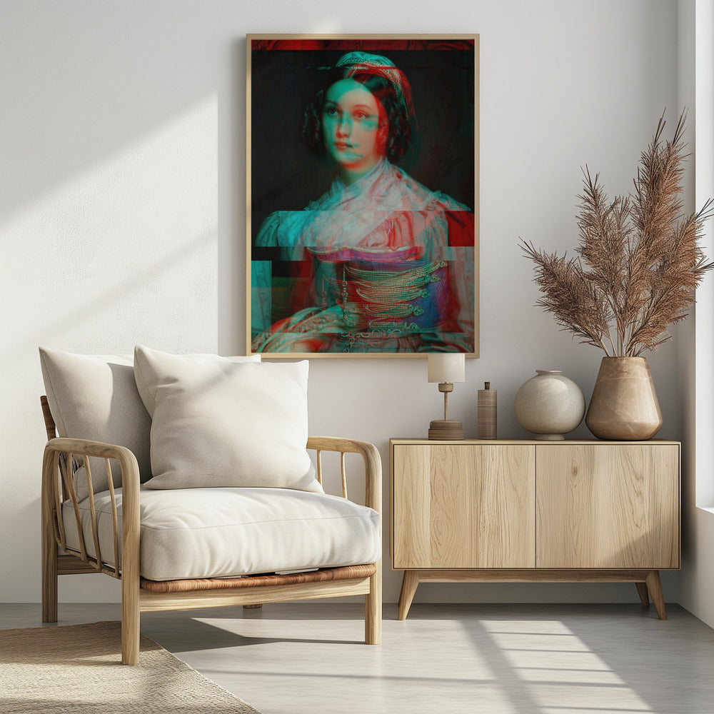 Glitched Portrait of Woman | Poster