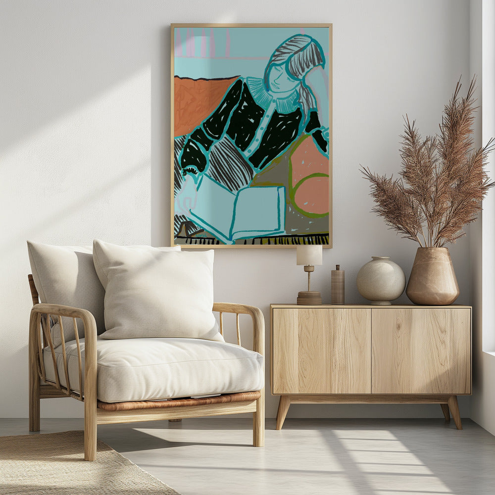 Lady reading | Poster