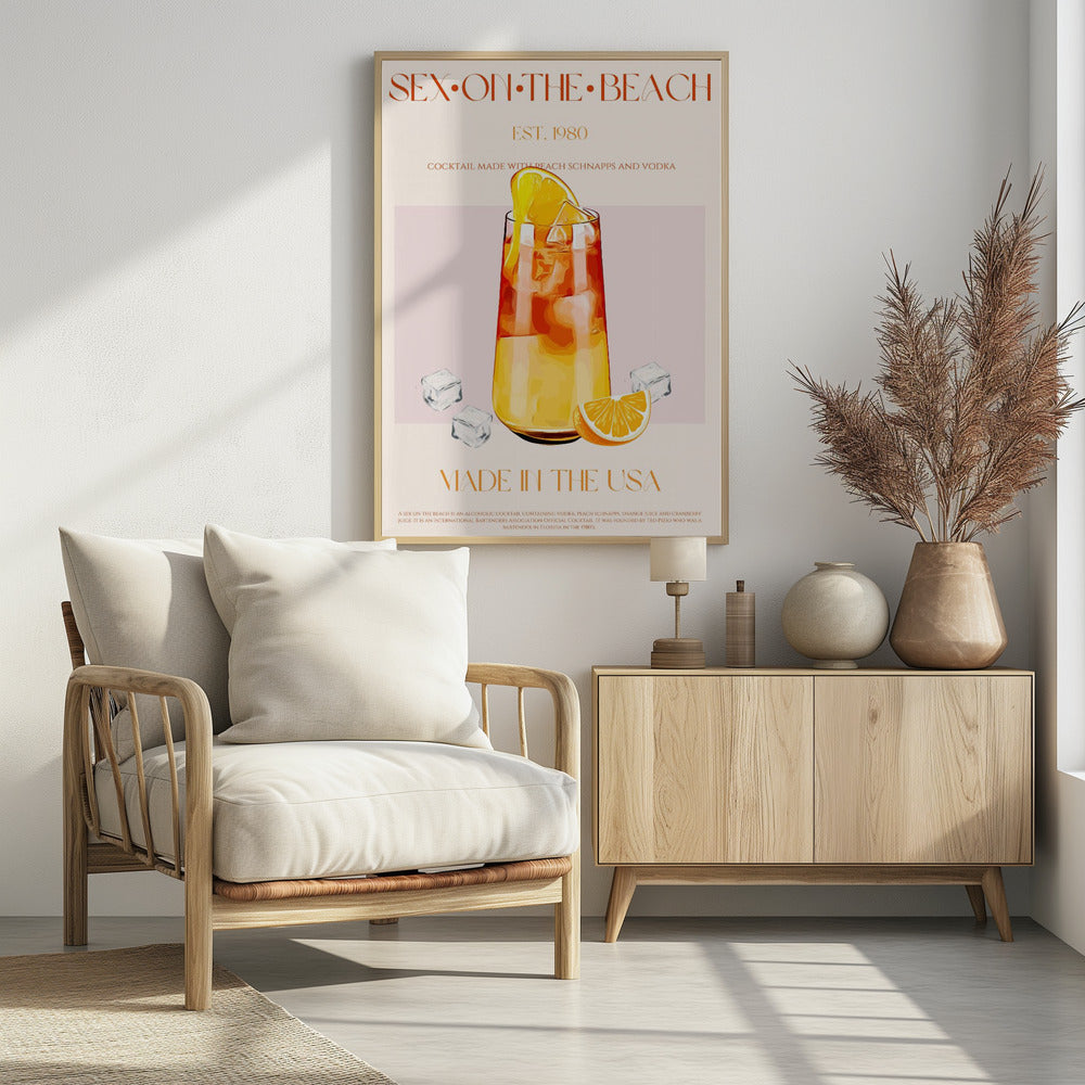 Tropical Sunset Sip | Poster