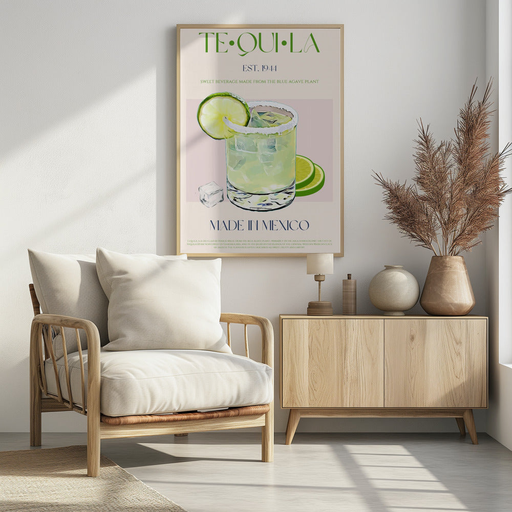 Tequila Drink With Lime And Ice | Poster