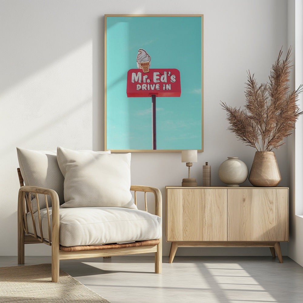 Mr. Ed's Drive In Vintage Sign in Urbana, Missouri, USA | Poster