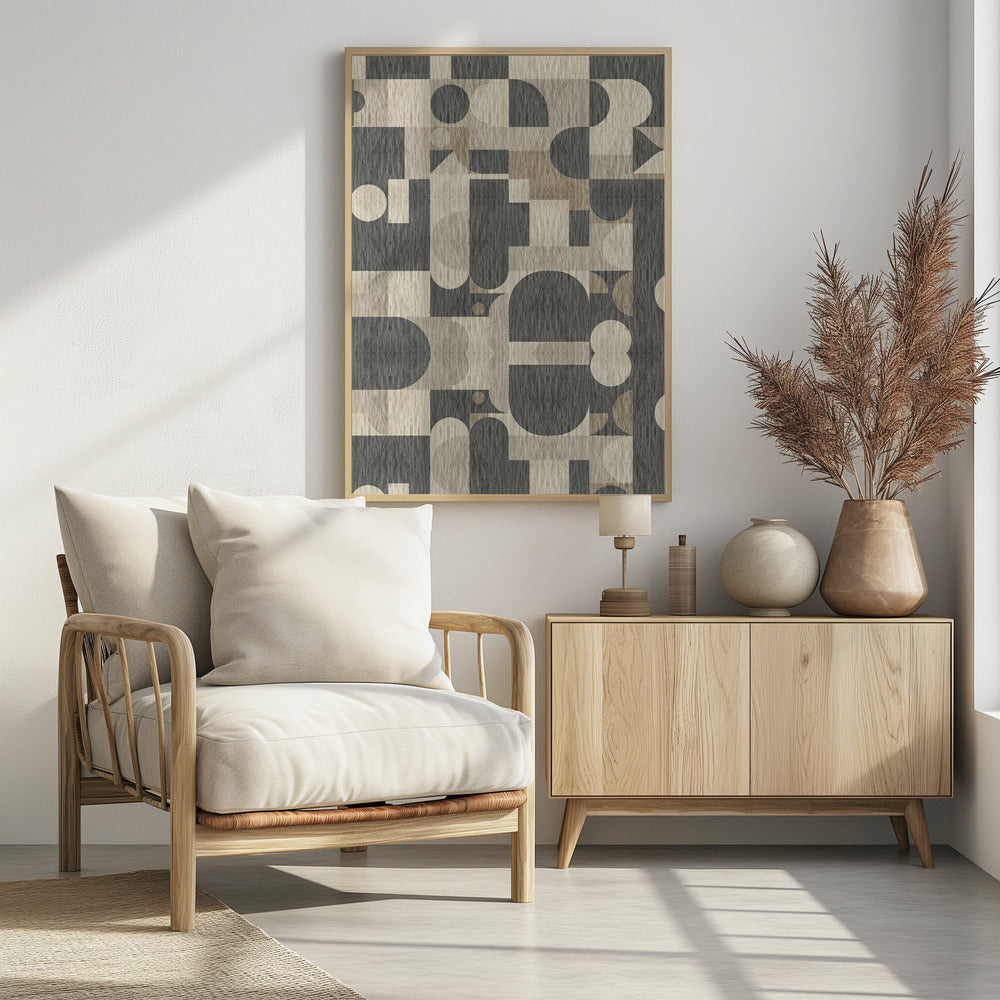 Geometric Pattern with Various Shapes | Poster