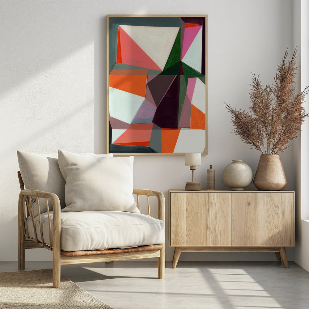 Geometric Abstract in Vibrant Hues | Poster
