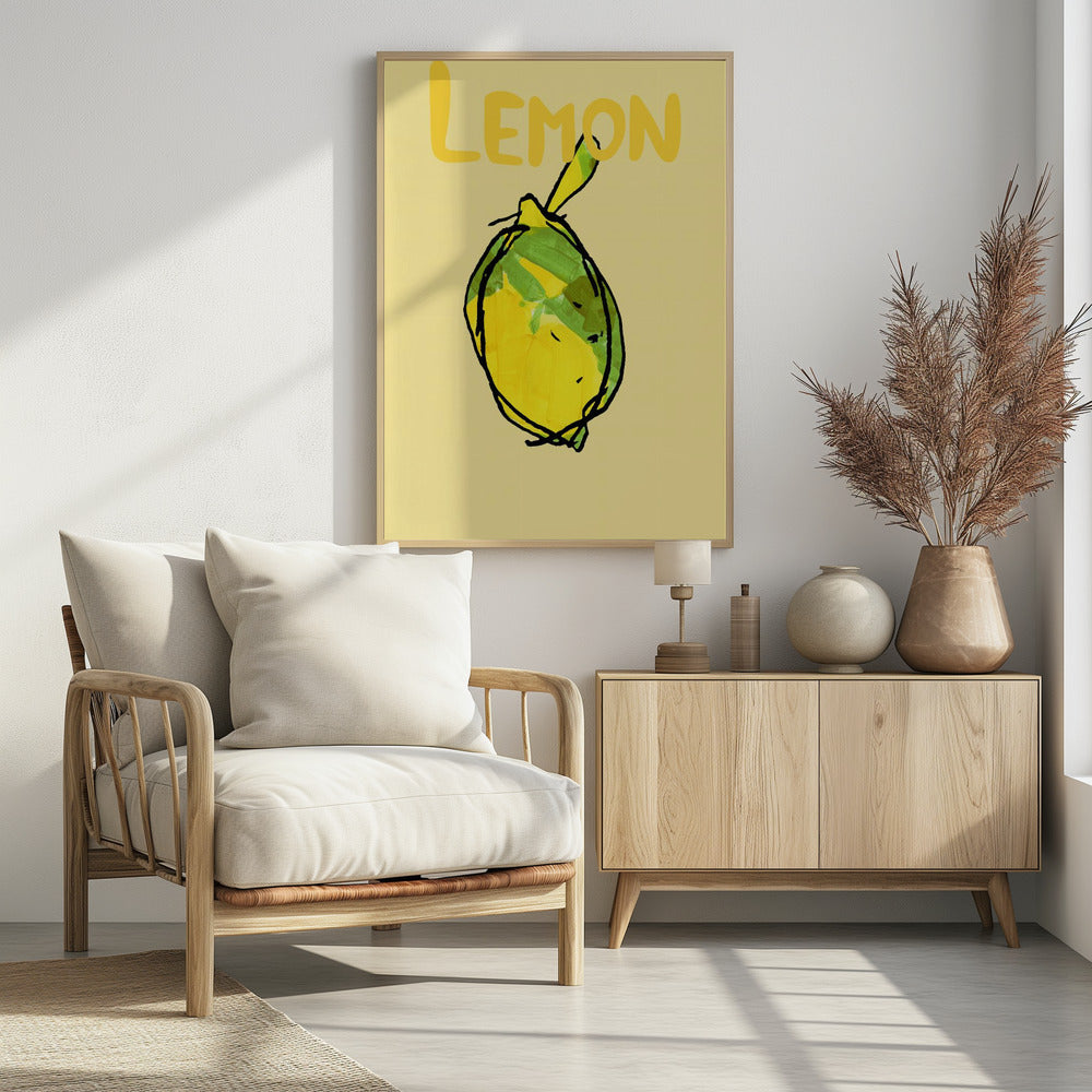 Yellow and Green Lemon | Poster
