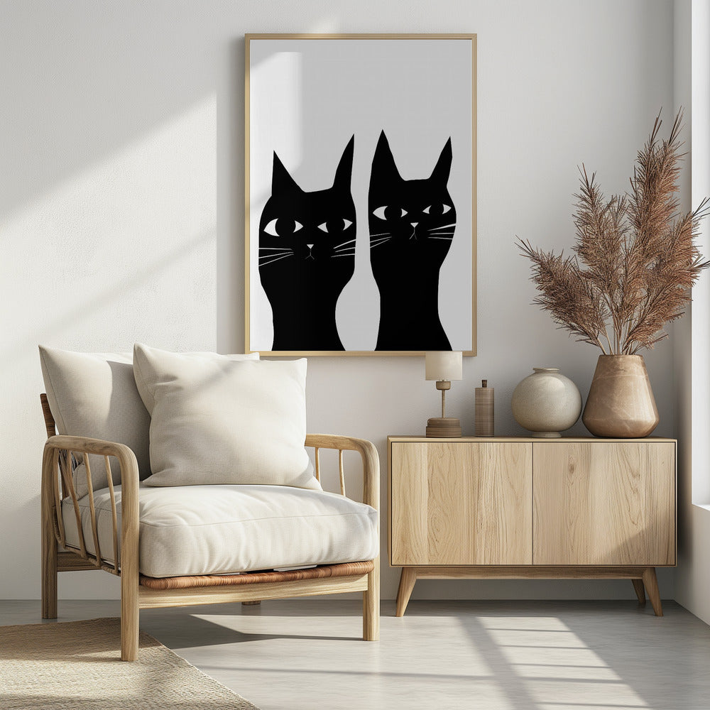 Two black cats | Poster
