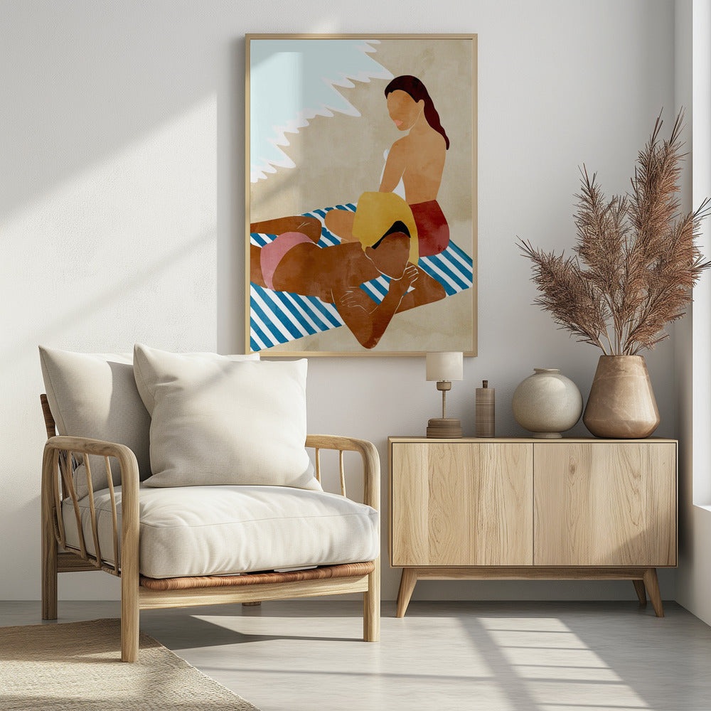 Minimalist Beach Scene | Poster