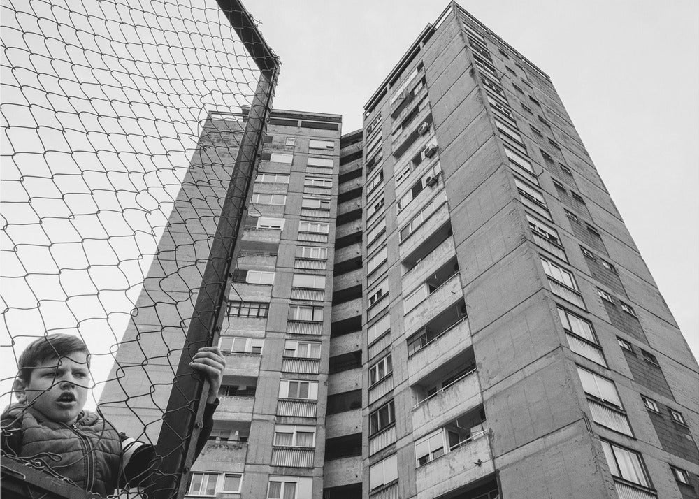 The boy behind the fence | Canvas