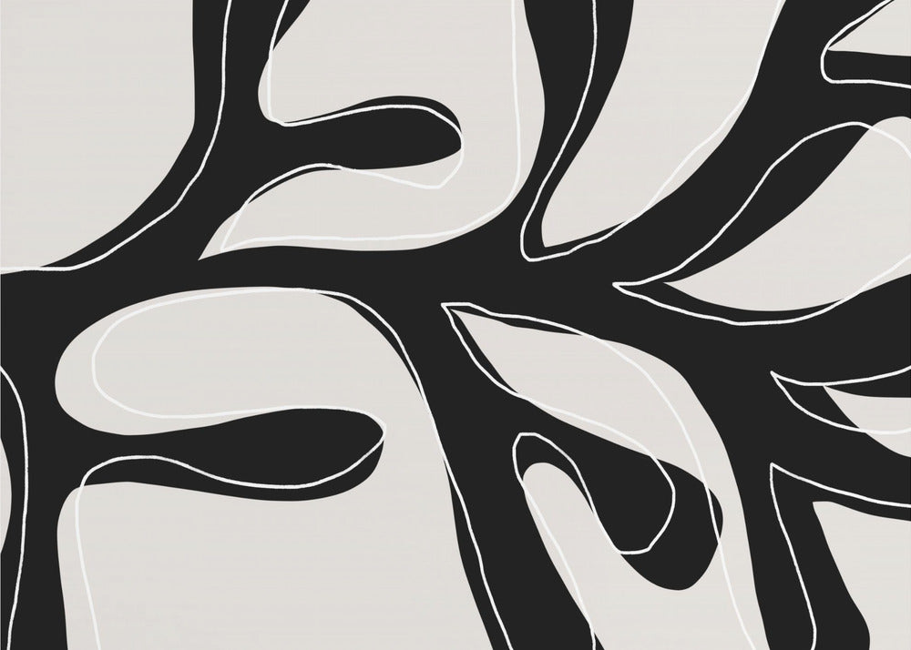 Abstract Twig Black and White | Canvas