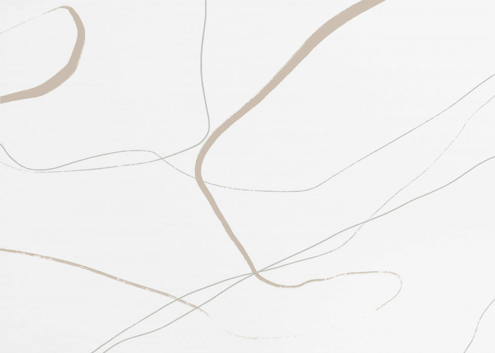 Beige And Gray Lines On A White Background | Canvas