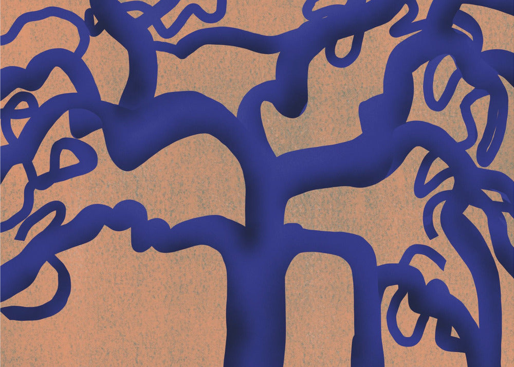 Twisting Indigo Tree | Poster