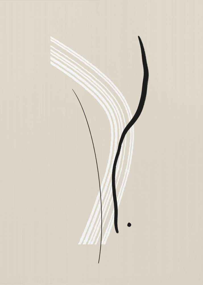 Elegant Black and White Lines | Poster
