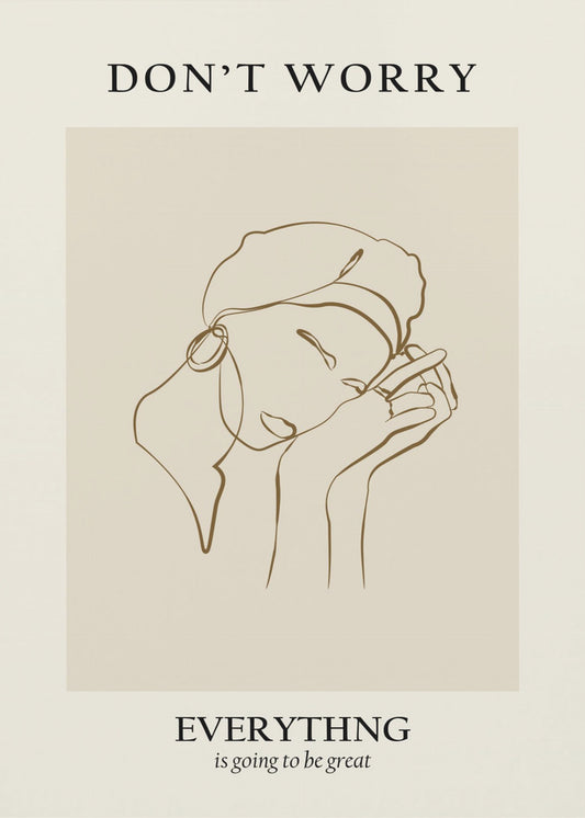 Modern line portrait | Poster