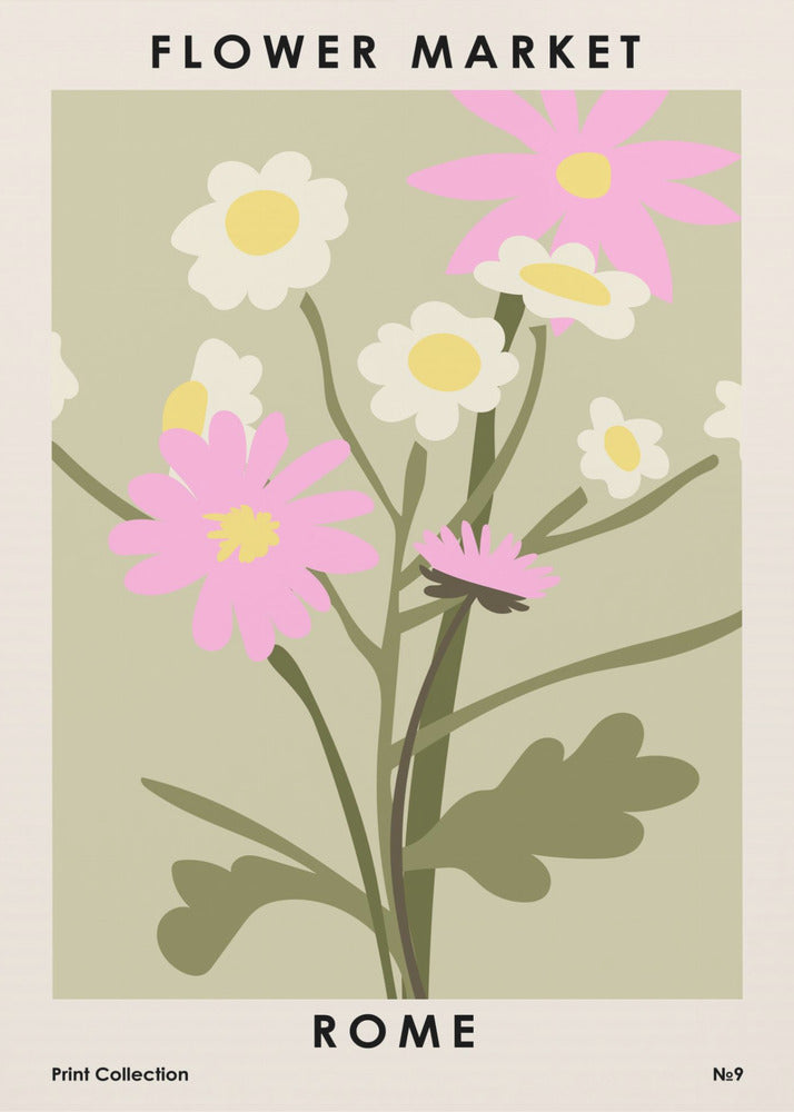 Flower Market Rome | Canvas